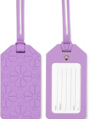 Kate Spade Lavender Silicone Luggage Tag  Spade Flower Design